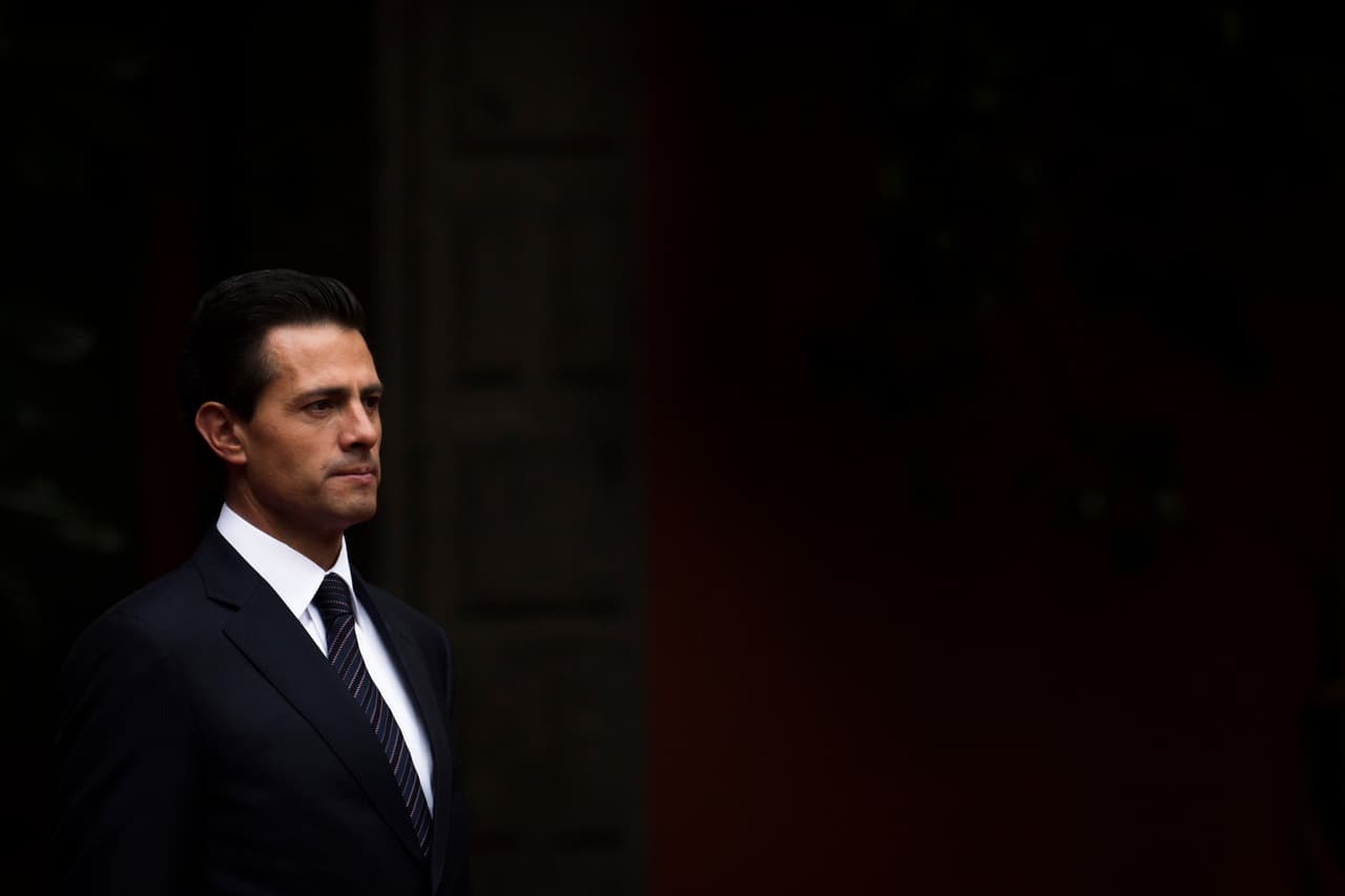 El presidente mexicano, Enrique Peña Nieto, en Palacio Nacional.