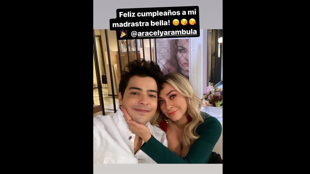 'Hijo' de Aracely Arámbula la sorprende con felicitación por su cumpleaños