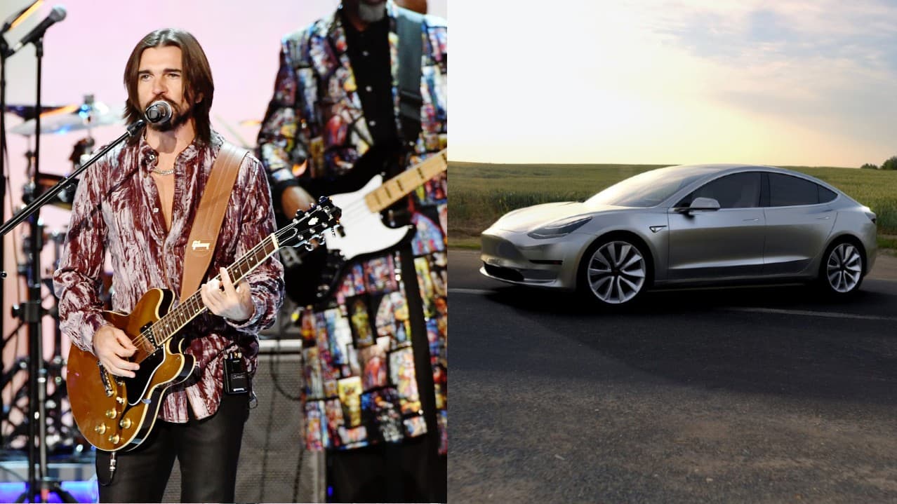 <h3 class="cms-H3-H3"><b>Juanes </b></h3>
<br>
<br>No fue hace mucho que el cantante colombiano adquirió un
<b>Tesla Model 3</b>, pero vaya que ya tiene una muy buena historia que contar sobre este. Juanes explicó en un video que tras cenar en un restaurante de Miami se subió sin darse cuenta a un modelo idéntico al suyo para luego conducirlo rumbo a casa. La policía obviamente llegó a su domicilio a buscar el auto ‘robado’ y fue cuando el artista se dio cuenta de que no era el suyo. El malentendido no pasó a más y la policía lo trasladó hacia el lugar donde había quedado su unidad.