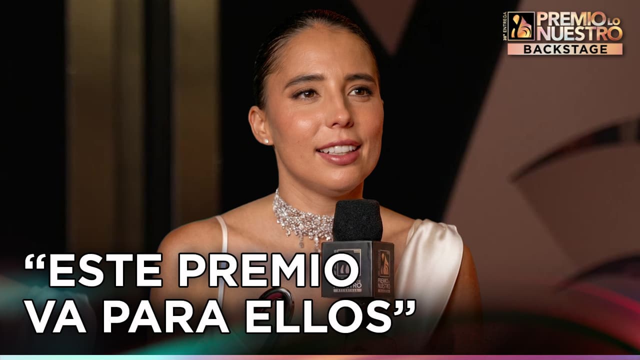 María José Aguilar dedica un mensaje especial a los latinos en Estados Unidos en Premio Lo Nuestro