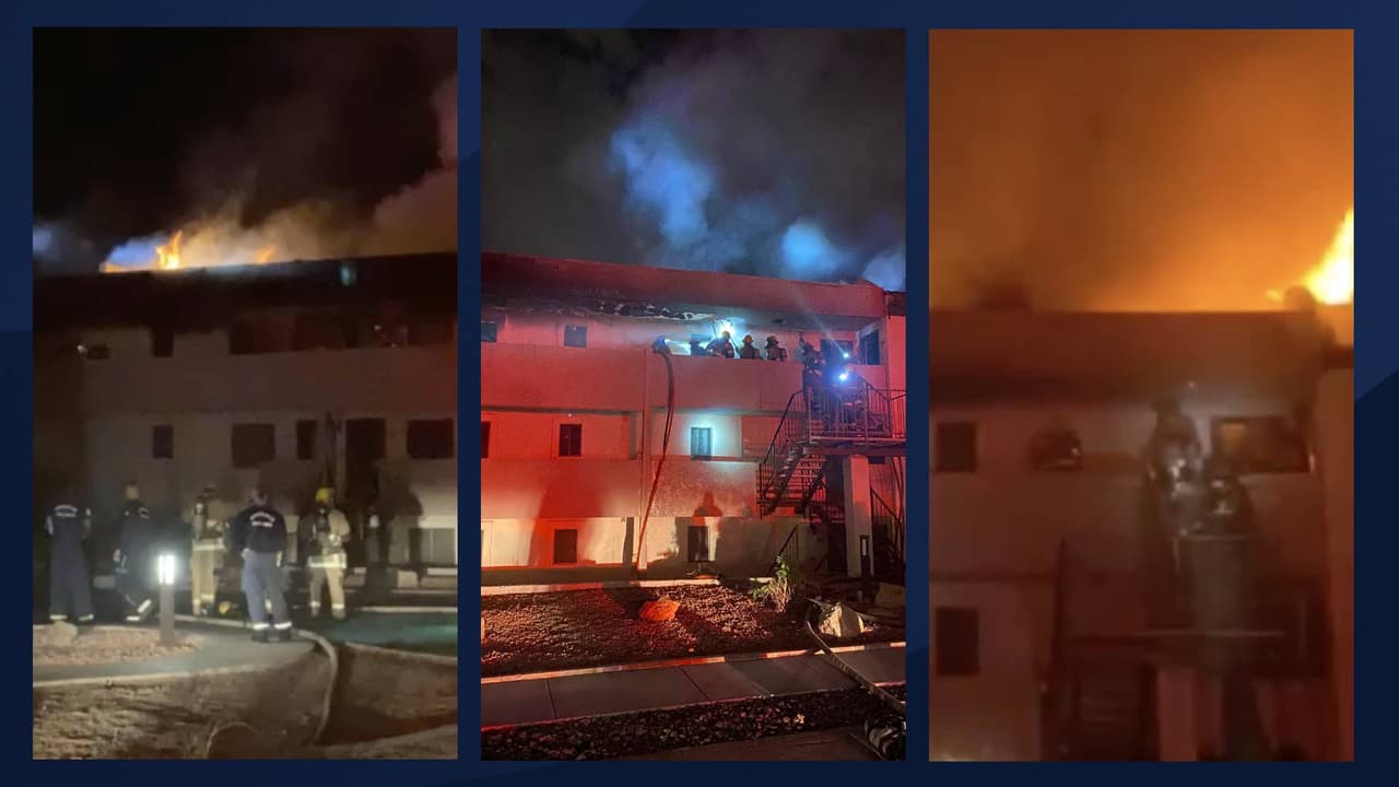 Más de 70 bomberos de Phoenix y Glendale lucharon contra un incendio en un complejo de apartamentos al norte de Phoenix el viernes por la mañana.
<br>