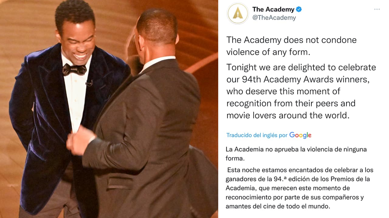 Con este tuit, la Academia reaccionó ante el altercado entre Will Smith y Chris Rock.