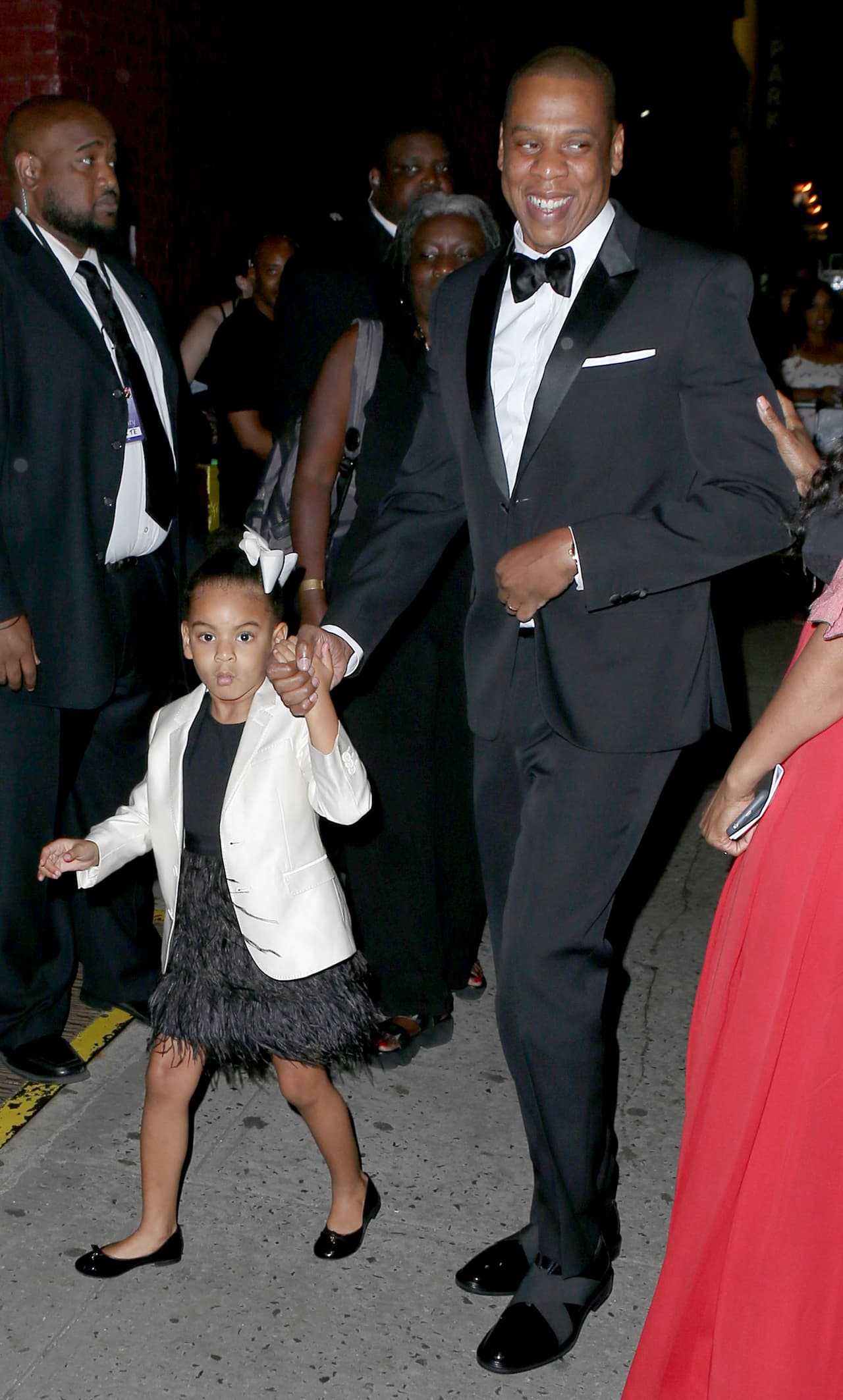 La nena de Beyoncé y Blue Ivy los acompañó en una noche de fiesta.