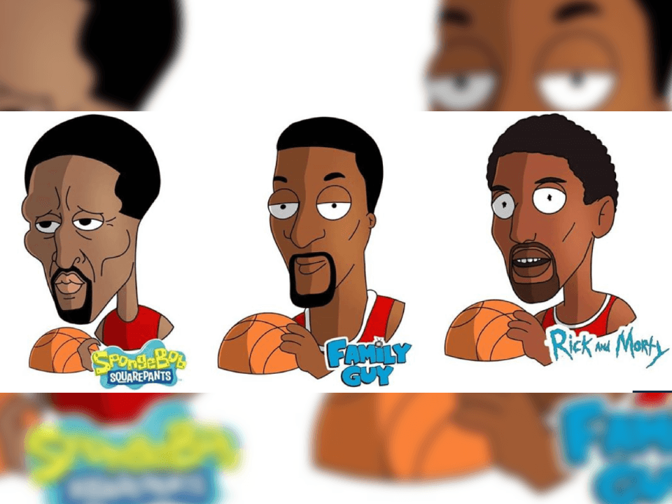 DinoTomic es un artista gráfico que dibuja diferentes personajes imaginando cómo se verían en diferentes series y caricaturas, esta vez ilustró a Michael Jordan, Scottie Pippen y Dennis Rodman, ex estrellas de Chicago Bulls.