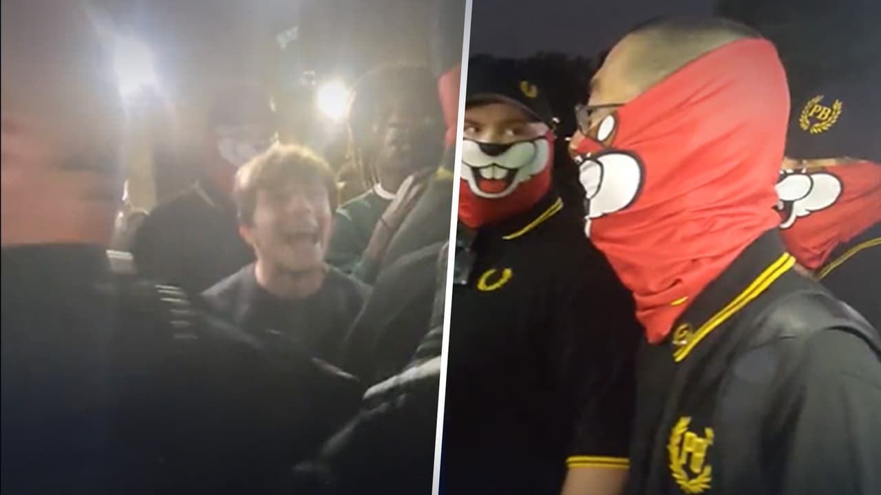 Denuncian que integrantes de Proud Boys se enfrentan con manifestantes pro derechos del aborto en universidad texana