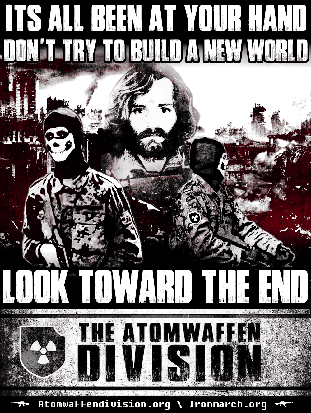 El asesino serial Charles Manson es una de las figuras de veneración del grupo radical Atomwaffen.