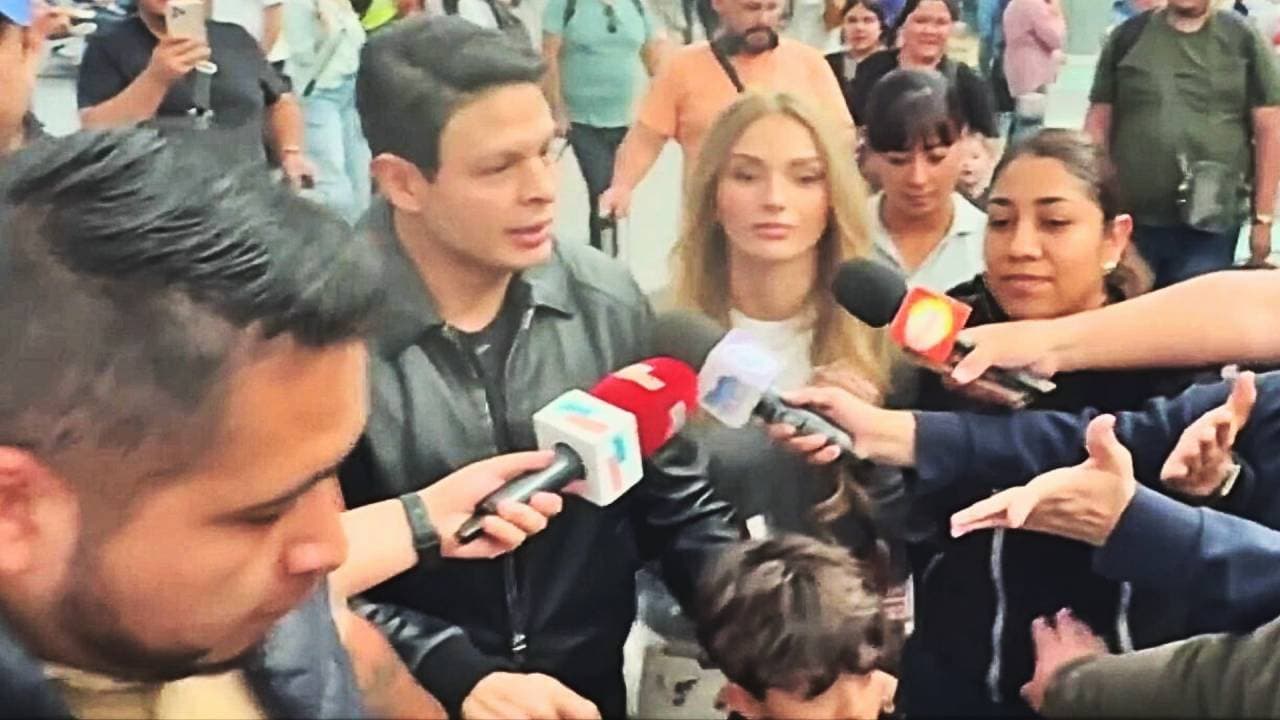 Irina Baeva guarda silencio y Giovanni Medina pide respeto tras zafarrancho en el aeropuerto