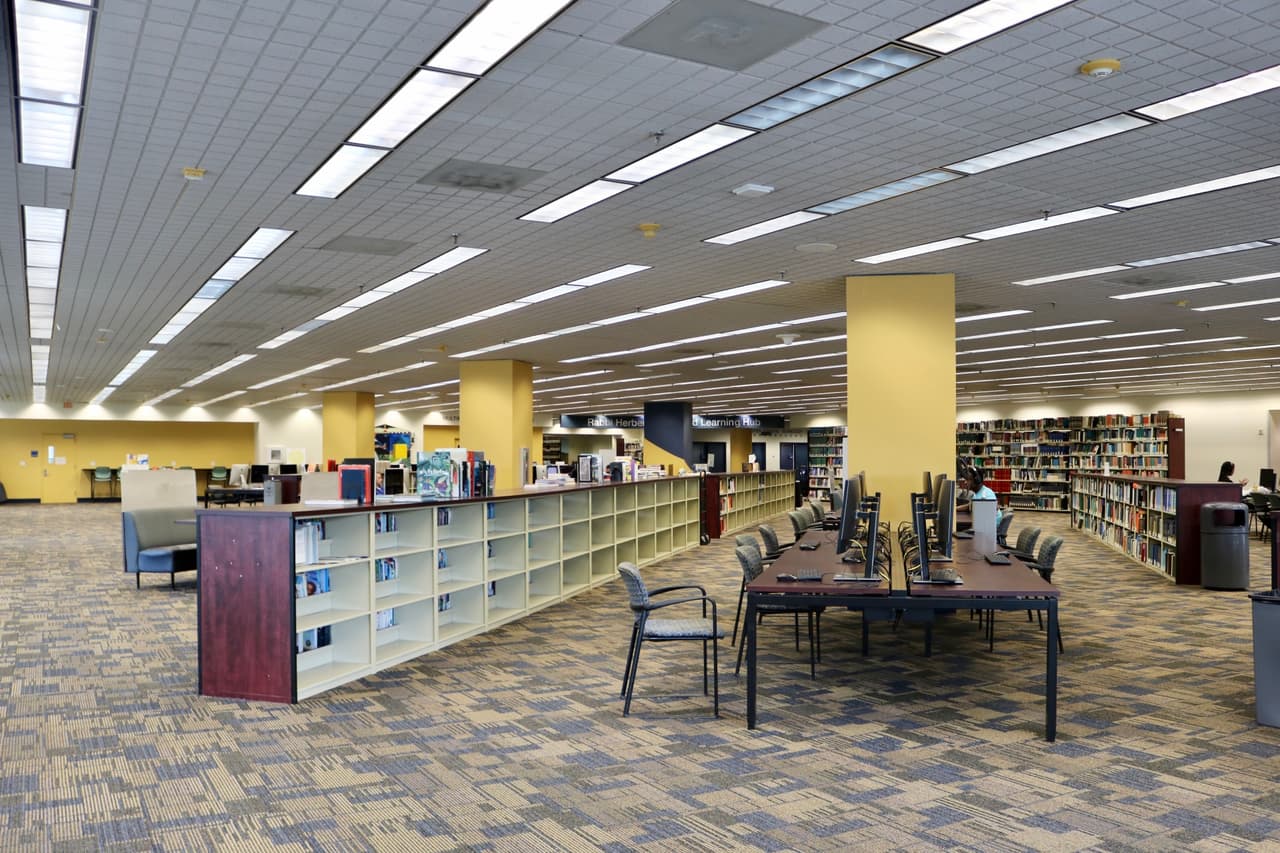 Un poco más de un millón de libros están disponibles para consulta en la biblioteca 'Steven and Dorothea Green Library'.