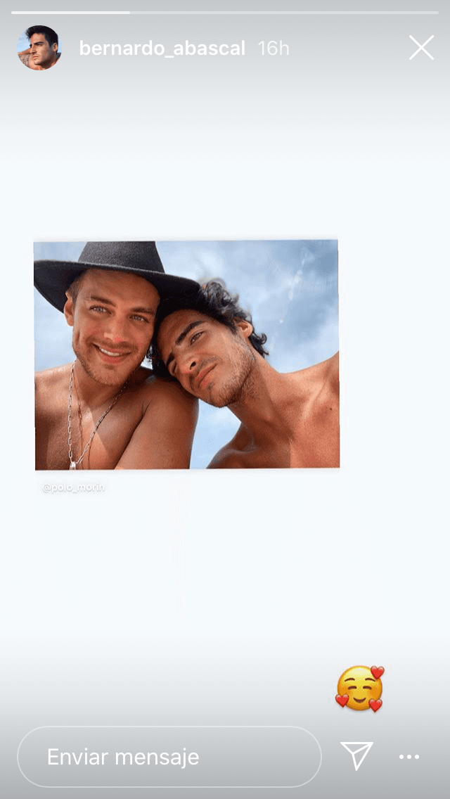Bernardo Abascal compartió la misma foto en su 
<b><a href="https://www.instagram.com/bernardo_abascal/" target="_blank">cuenta de Instagram</a></b> y agregó el emoticono de la carita feliz llena de corazones. 
<br>
