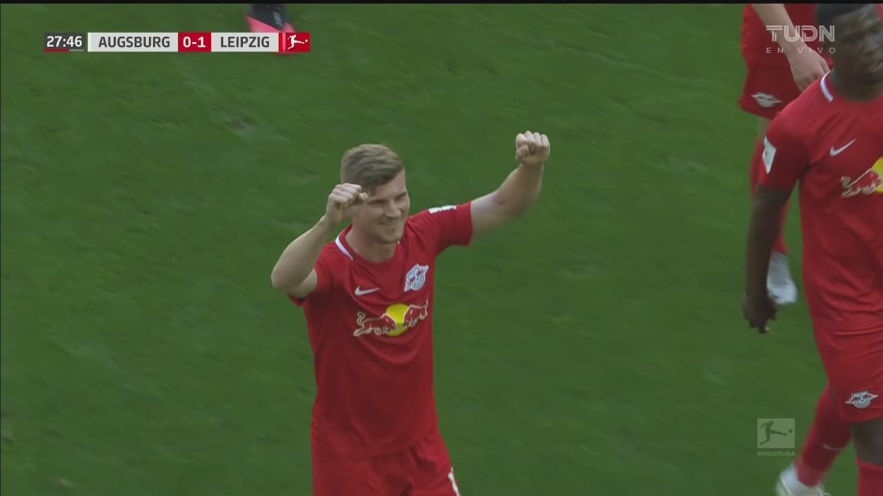 ¡Último adiós con gol! Timo Werner anota el 0-1 ante el Augsburg antes de irse al Chelsea