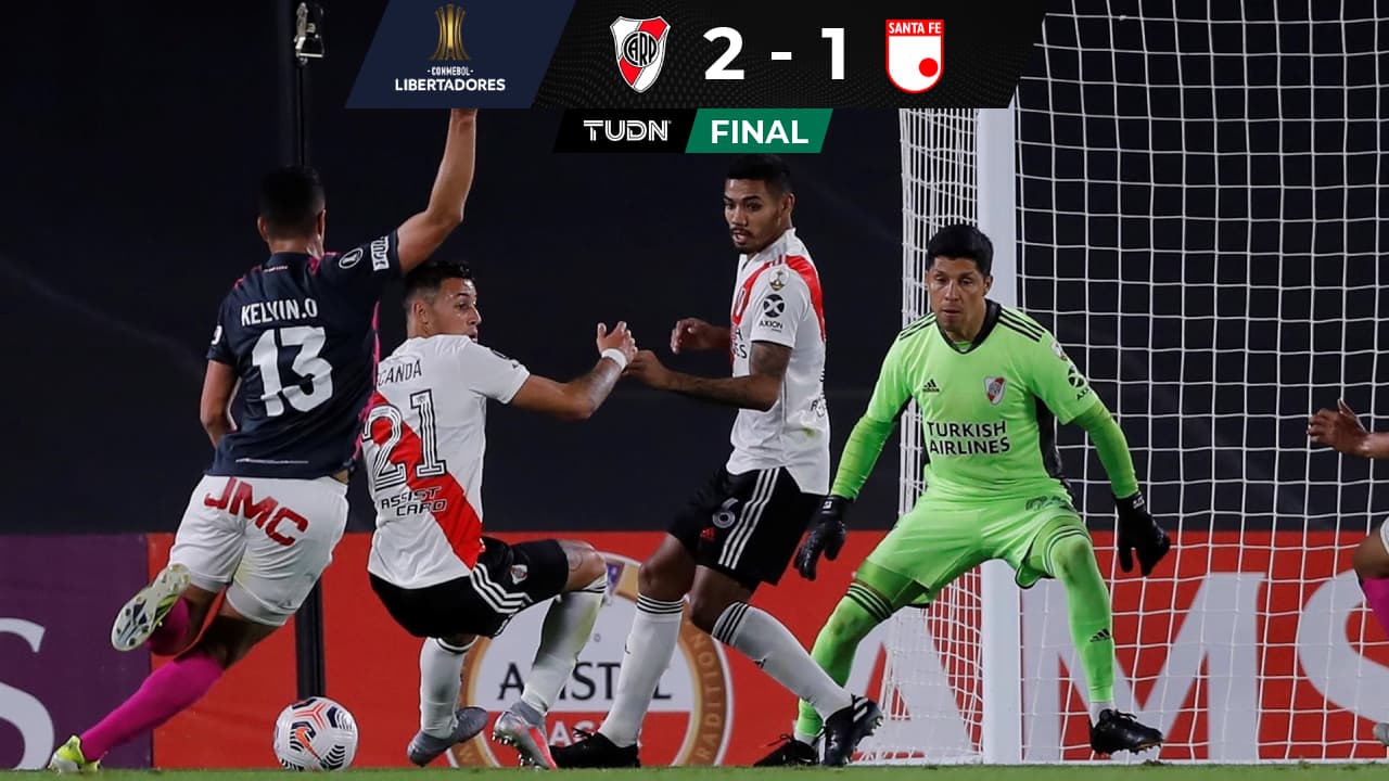 ¡Noche mágica! River vence a Santa Fe con Enzo Pérez de portero