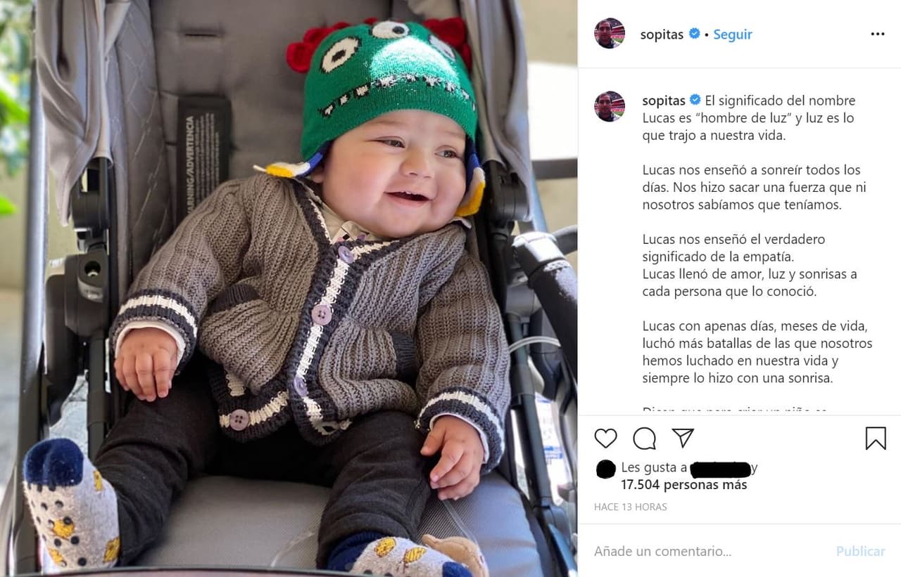 El fundador de 
<b><a href="https://www.sopitas.com/" target="_blank">sopitas.com</a>,</b> uno de los 30 sitios de contenidos más visitados de México, informó a sus seguidores sobre la "batalla final de su pequeño": una bacteria muy agresiva, y no "su padecimiento OEIS y el catéter".