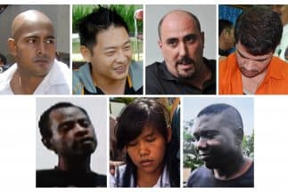 Imagen de siete de los condenados a muerte. 