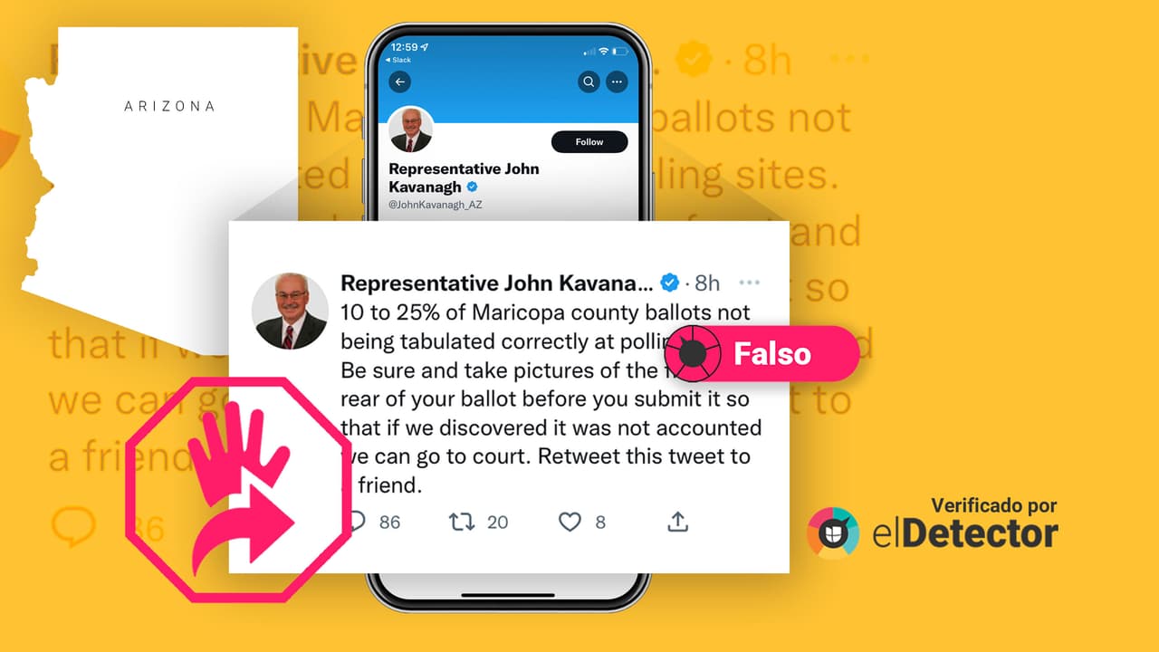 Es falso que en Arizona se tabularon incorrectamente entre el 10% y el 25% de boletas electorales
