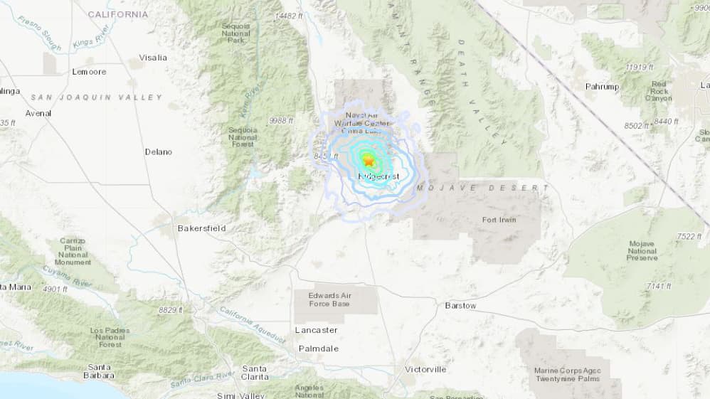 Sismo de magnitud 3.6 en zona cercana a Ridgecrest, California
