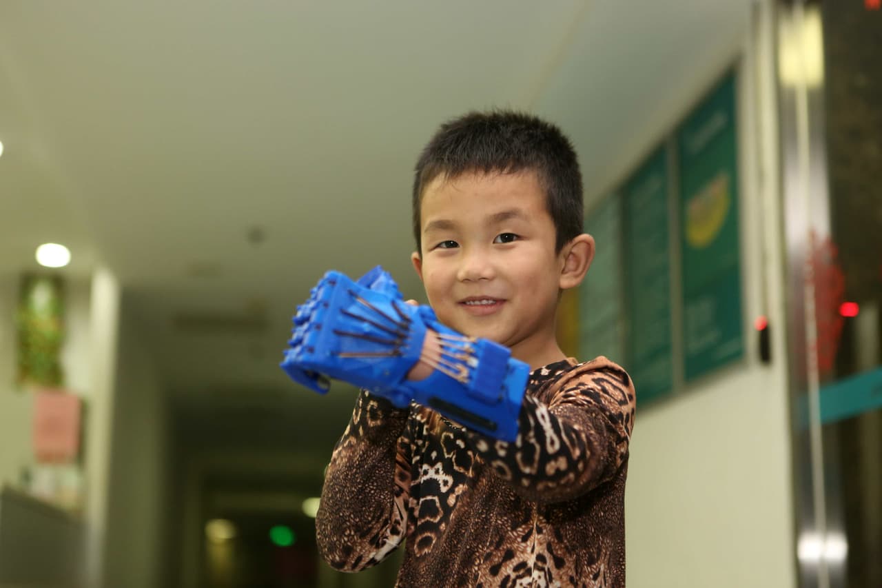 El Hospital Wuhan Union se lo regaló como parte de los festejos del Día del Niño en China.