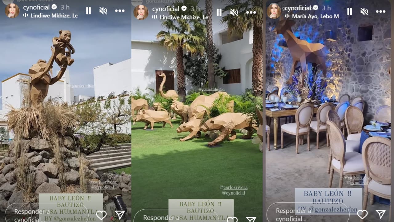 La temática de la fiesta del bautismo del bebé de Carlos Rivera y Cynthia Rodríguez fue sobre la película y obra de teatro musical 'El Rey León'.