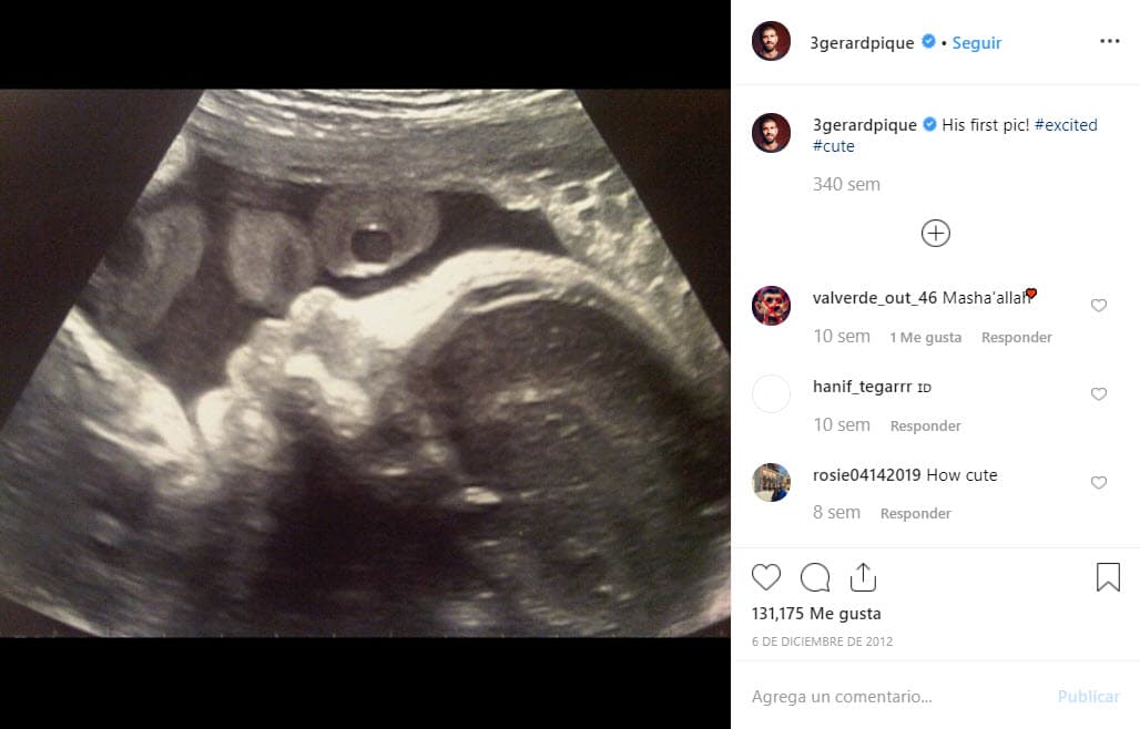Lo dejó muy claro el 6 de diciembre de 2012 cuando hizo su primera publicación en Instagram, la cual dedicó a su hijo Milan, para mostrar su felicidad por el embarazo de Shakira.
