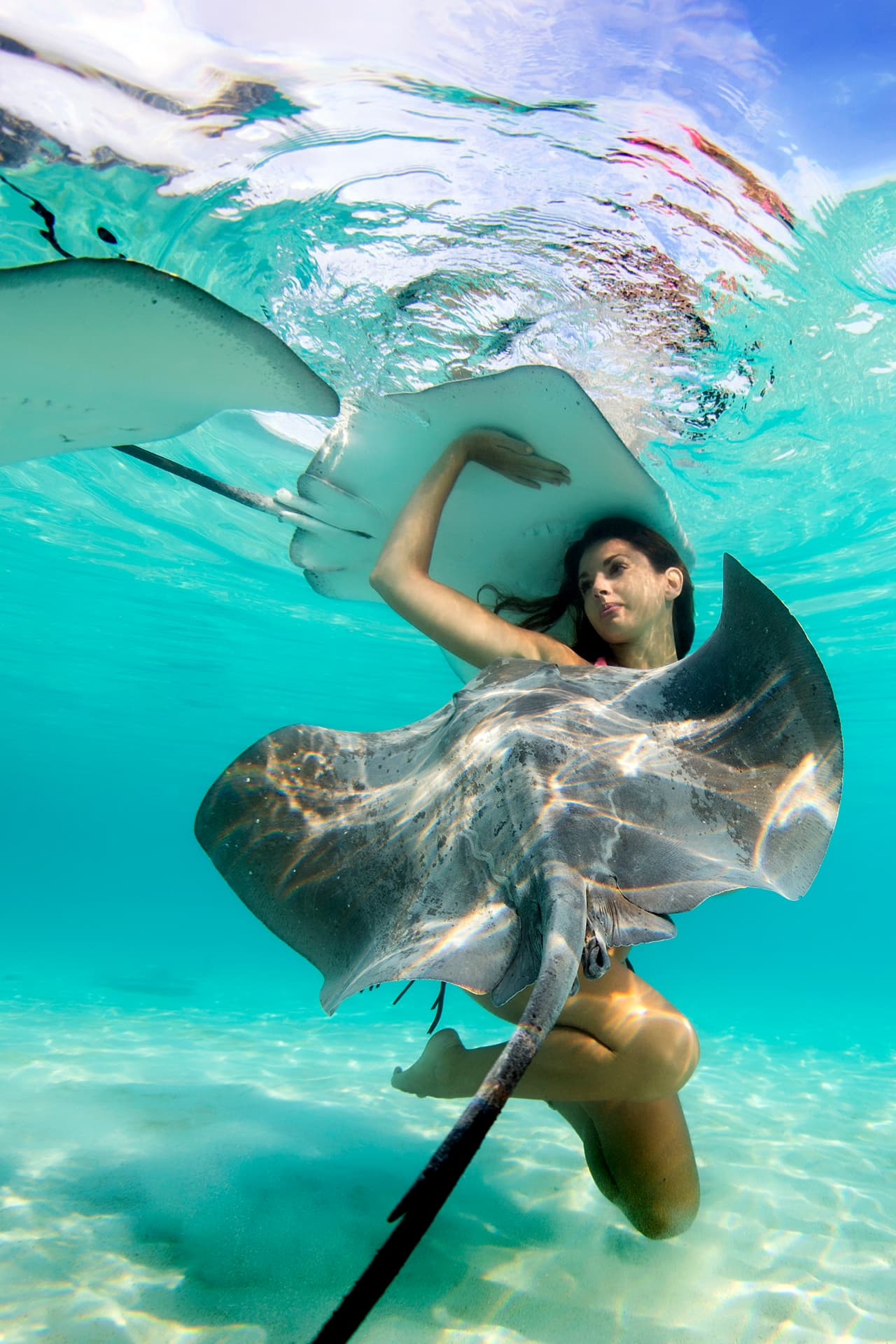 Con el trato adecuado, ¡las modelos pudieron actuar bajo el agua sin temor alguno!