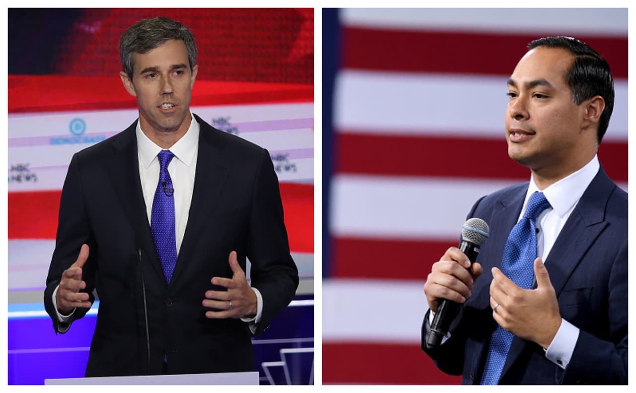 Candidatos demócratas Beto O'Rourke y Julián Castro hacen paradas de campaña en Austin