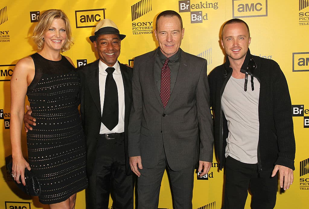 Anna Gunn, Giancarlo Esposito, Bryan Cranston y Aaron Paul en el estreno de la cuarta temporada de 'Breaking Bad' en 2011.