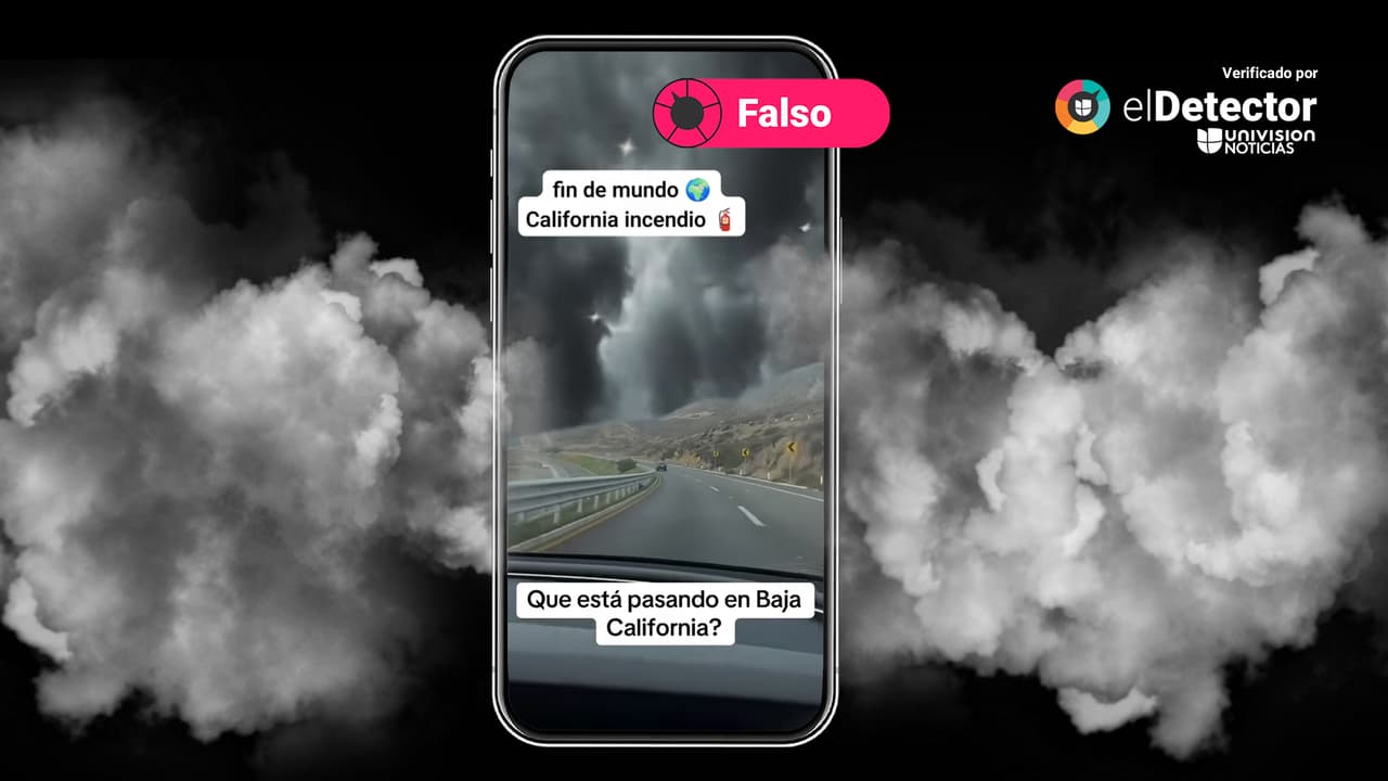 Es falso que ese video que muestra una carretera y cielo oscurecido sea de un incendio en California