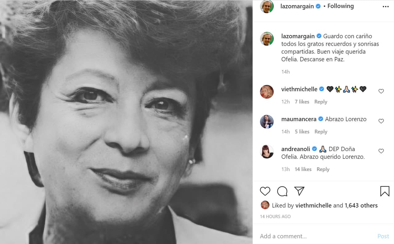 "Fue la cuestión cardiaca, estaba comiendo y simplemente 
<b>dejó de respirar</b>", contó. 
<br>