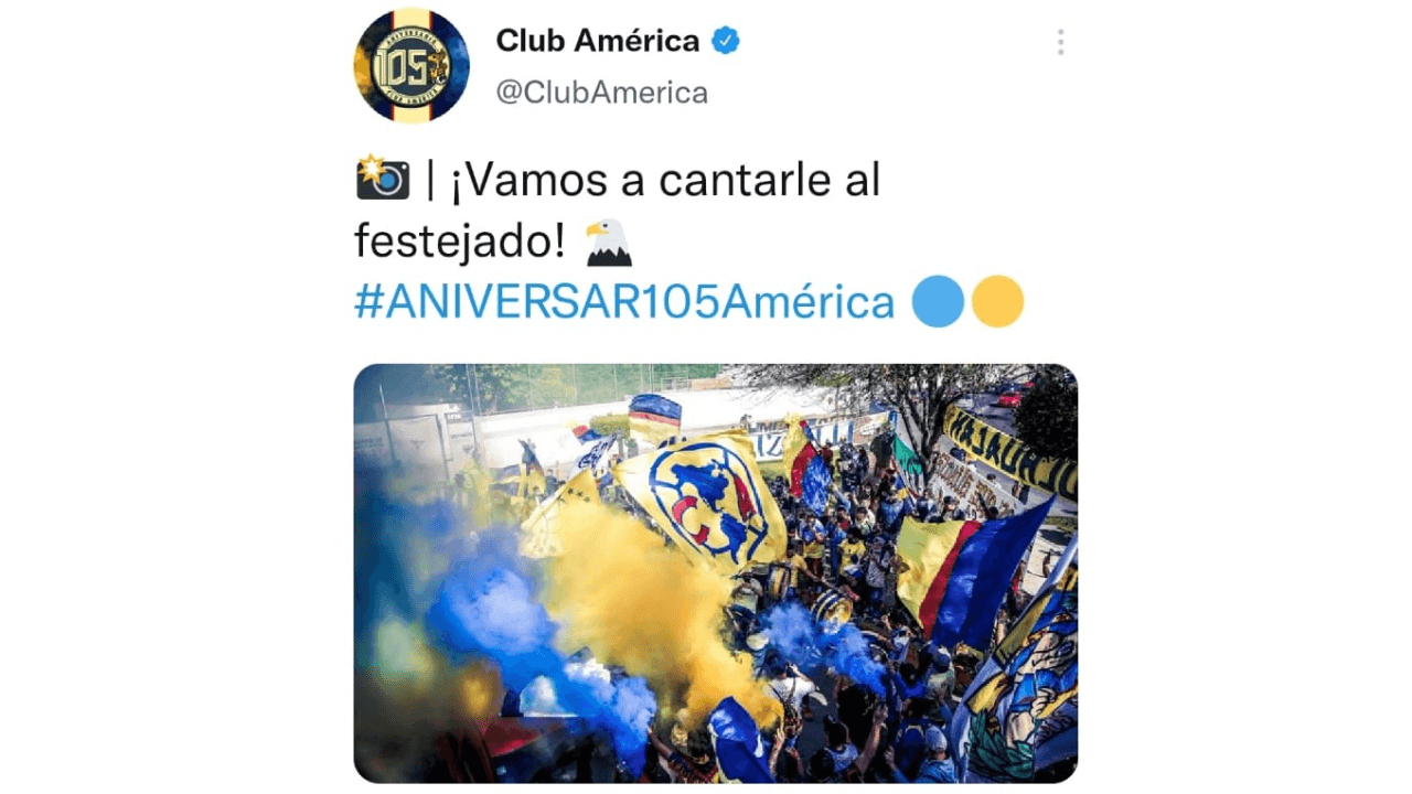 El Club más grande de América cumple 105 años de existencia y las felicitaciones se hicieron extensas en redes sociales. Aficionados, jugadores y ex jugadores, otros clubes y periodistas se sumaron al homenaje de las Águilas.