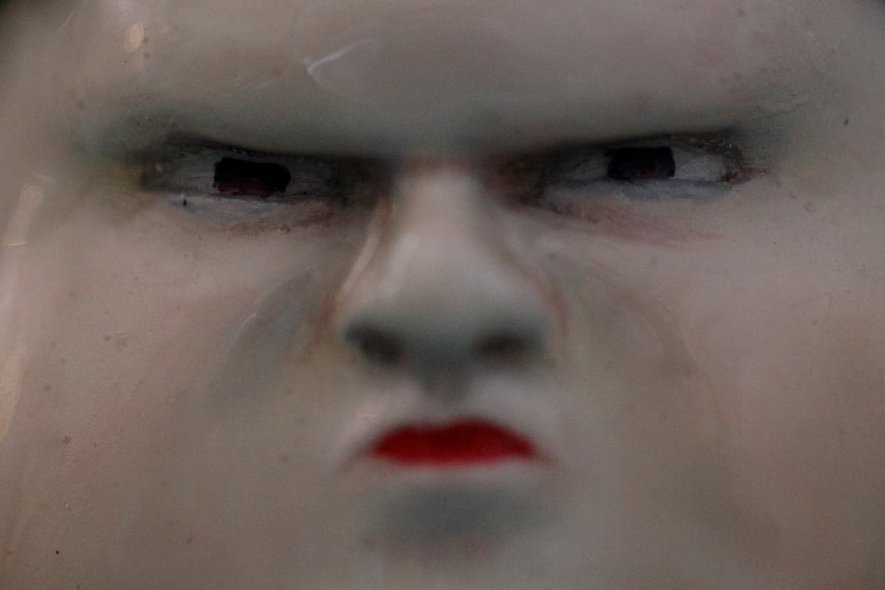 La cabeza del personaje principal del cortometraje de animación "Bestia" del director chileno, Hugo Covarrubias.