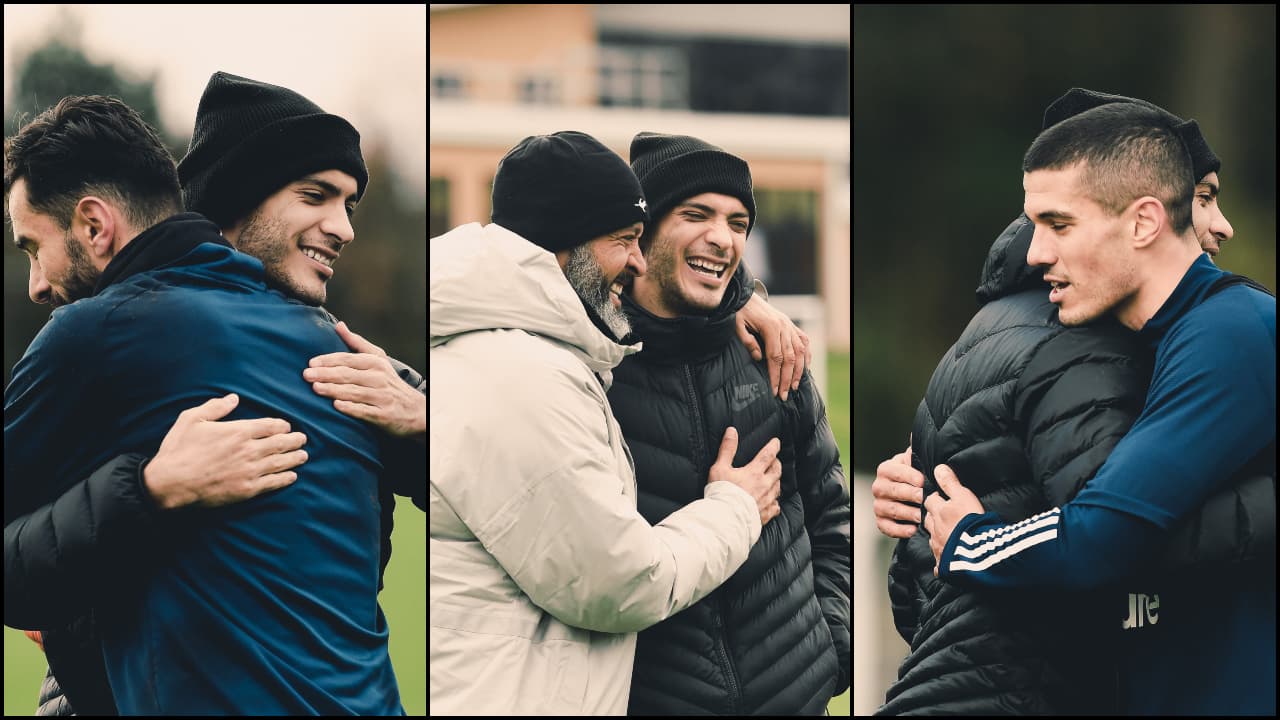 Así recibieron a Raúl Jiménez de vuelta en las instalaciones de los Wolves | El delantero mexicano fue acogido entre risas y abrazos durante su visita al entrenamiento.