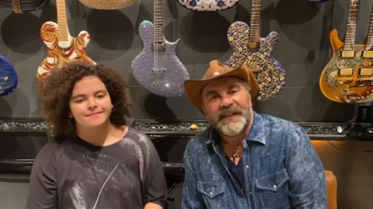 Lucerito y su padre Mijares