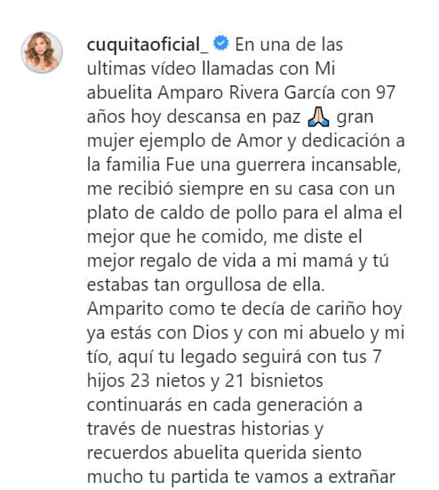 "Me recibió siempre en su casa con
<b> un plato de caldo de pollo para el alma</b>, el mejor que he comido".
<br>