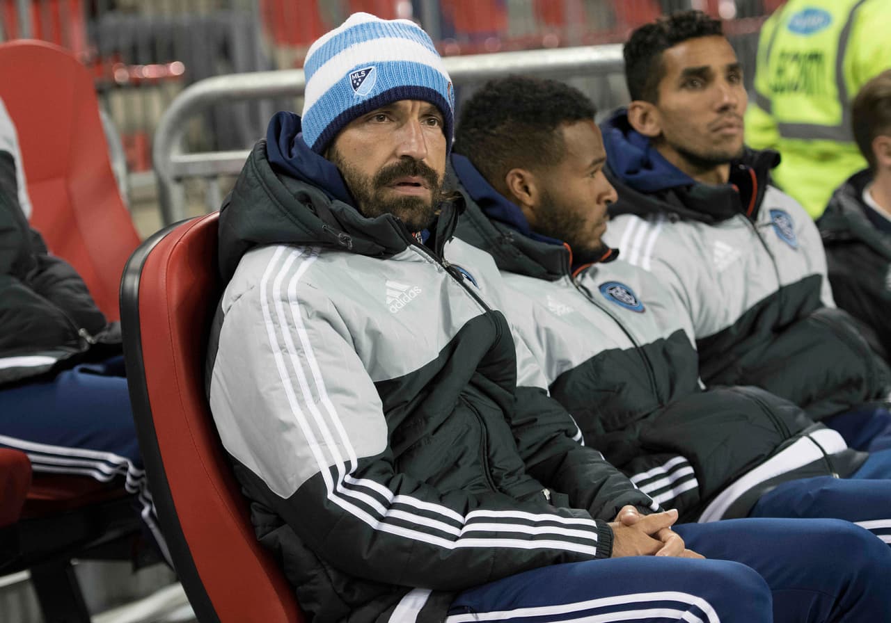 Andrea Pirlo no entrenó con New York City FC y será evaluado antes del domingo