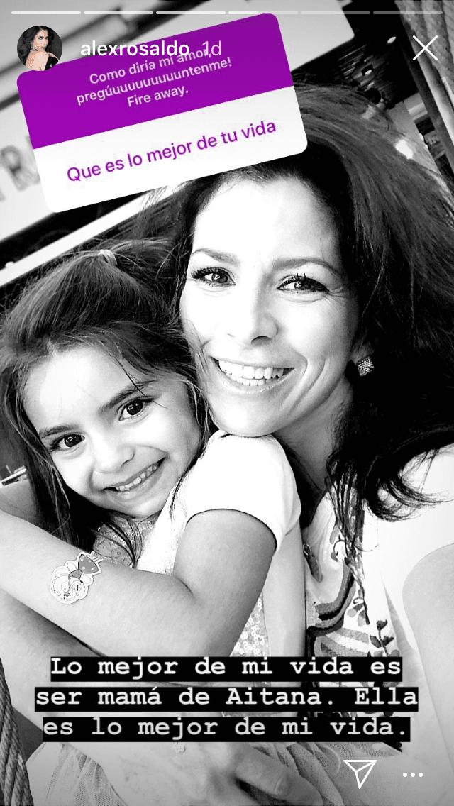 Aclaró también que lo más importante para ella es su hija Aitana, quien es fruto de su relación con Eugenio Derbez.