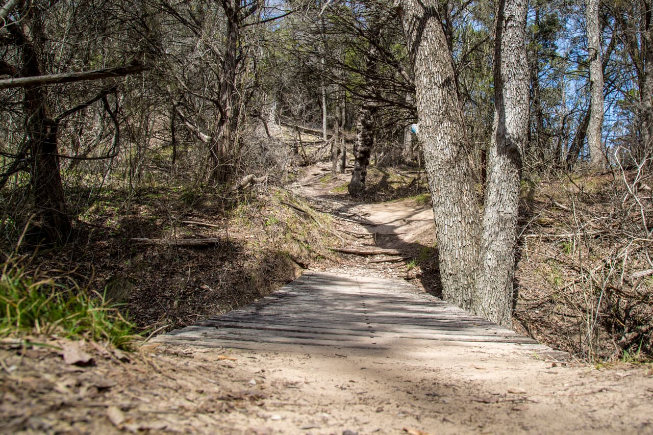 Uno de los trayectos finales del sendero, justo antes de llegar a la ladera del río Paluxi.