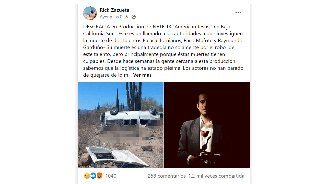 Rick Zazueta denuncia malas condiciones laborales en la producción de Netflix 'The Chosen One'.