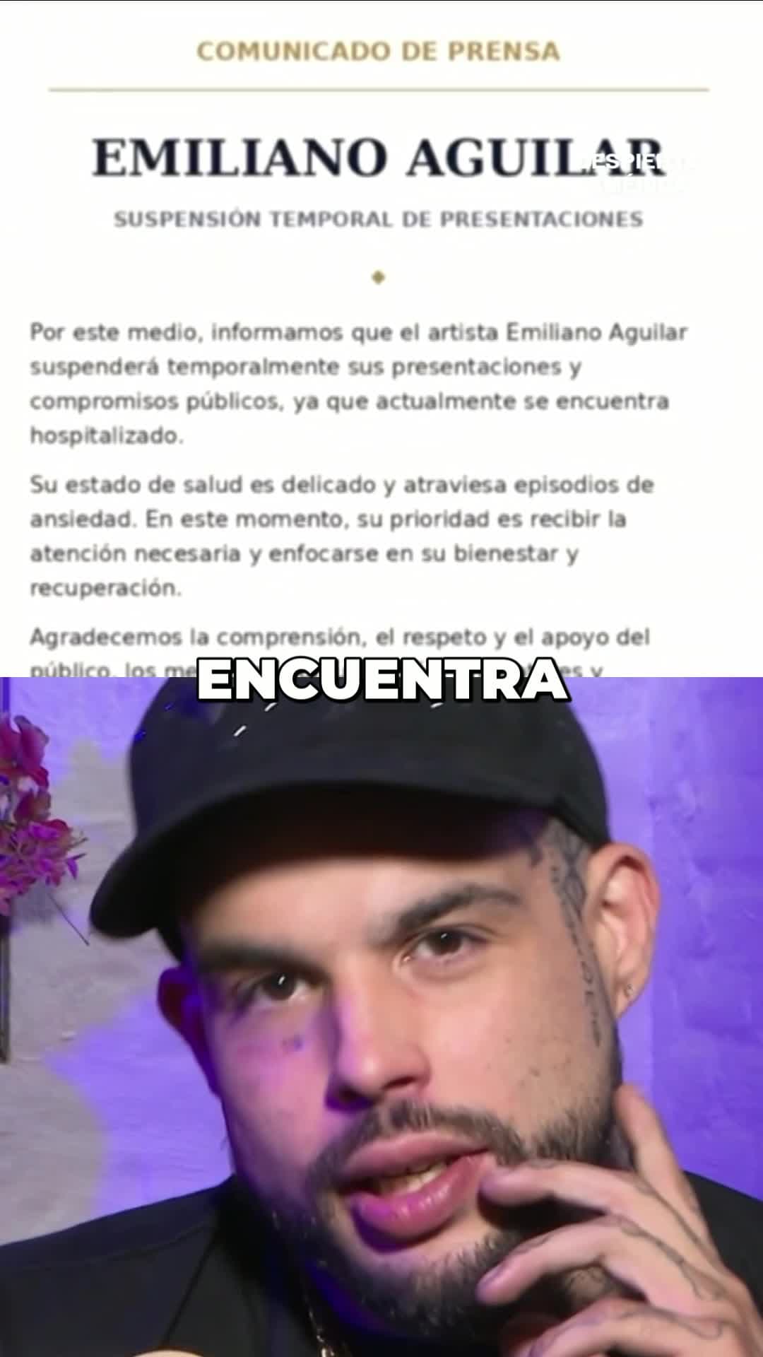 Hospitalizan a Emiliano Aguilar