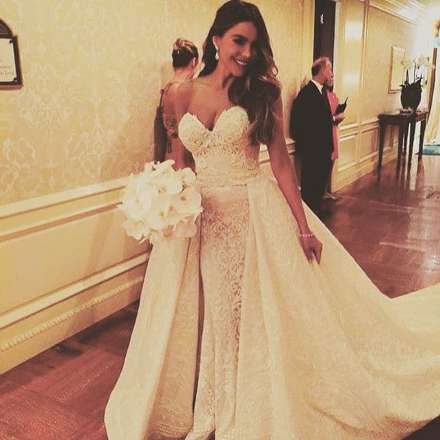 En 2015 así lució en su vestido de novia.
