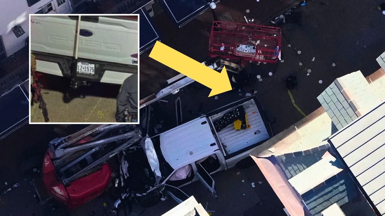 La camioneta involucrada en el atentado, 
<b>modelo Ford, color blanco, tiene placas de Texas que terminan en los números 1575</b>, y fue fotografiada estrellada contra una grúa en el barrio francés, mostrando 
<b>el impacto de la violencia en una de las calles más transitadas de la ciudad</b>. Esta imagen, que fue compartida en redes sociales y por 
<i>New York Post</i>, ha captado la atención de las autoridades de Texas, que 
<b>han expresado su solidaridad y compromiso con la investigación.</b>