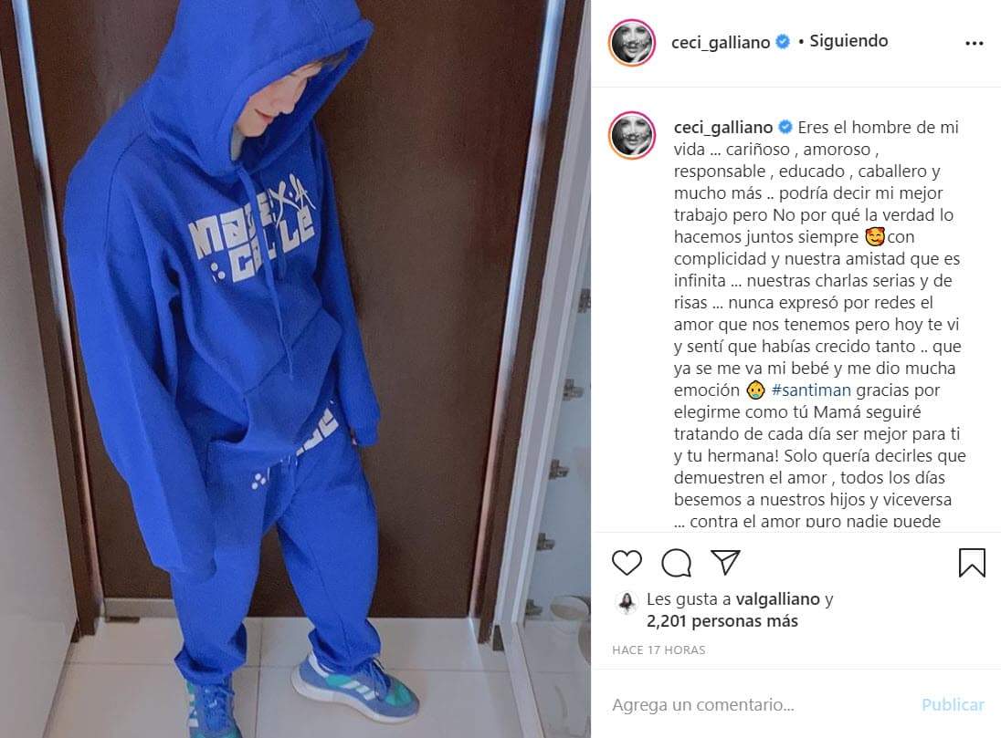 El pasado 30 de septiembre Galliano externó su amor y orgullo por su hijo con una fotografía donde
<b> se aprecia lo mucho que ha crecido</b>.
<br>