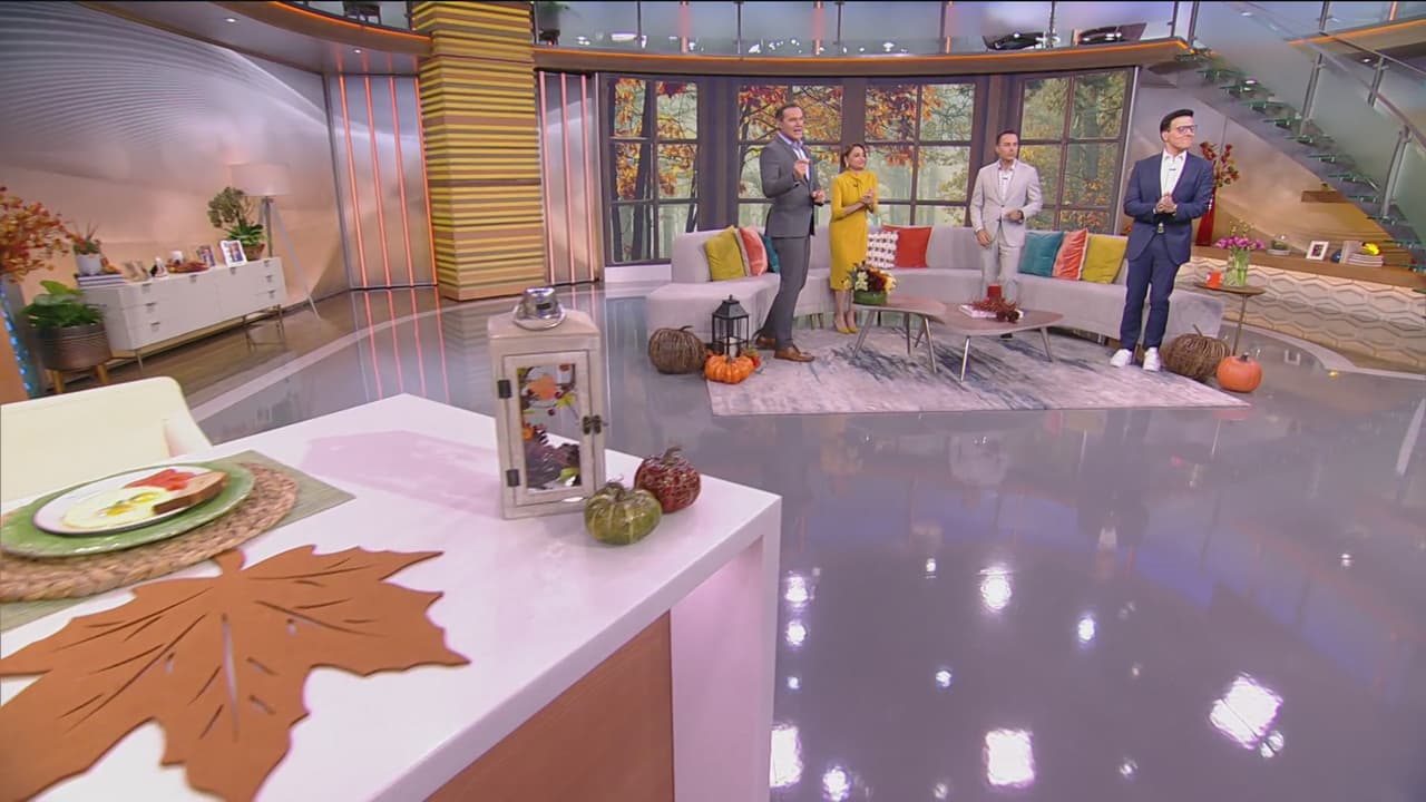 A pesar del calor que se siente en Miami, la decoración los hace sentir el ambiente otoñal.