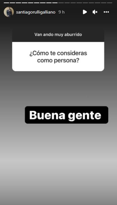 Santiago dio detalles de su personalidad y señaló que
<b>se considera "buena gente"</b>.