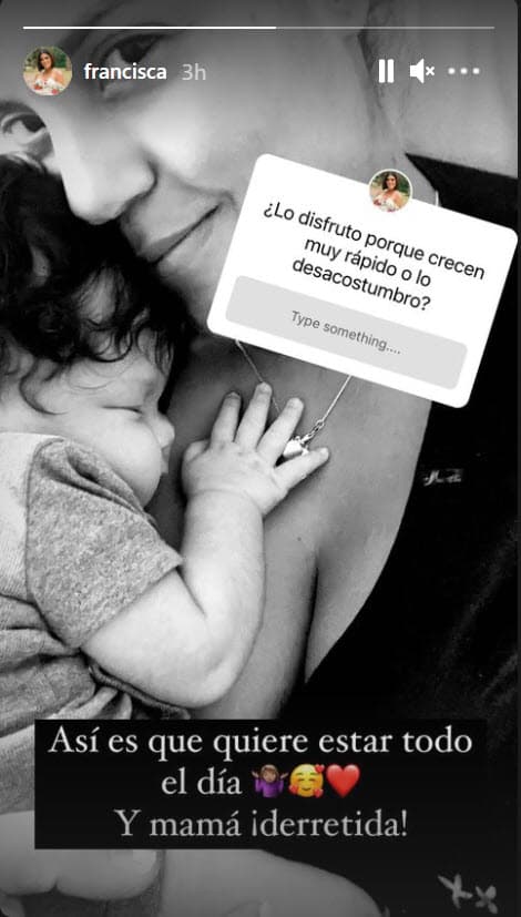 Francisca ha contado lo bello que fue para ella haber tenido a 'Baby Zampogna' en su pancita, que por 9 meses fue su hogar.