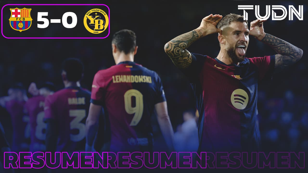 Resumen | Barcelona aplasta a Young Boys con doblete de Lewandowski