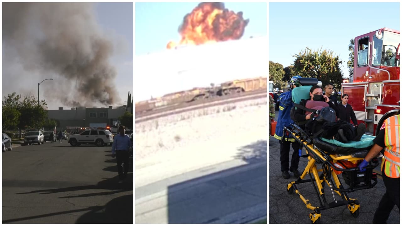 Trabajadores cuentan cómo sobrevivieron al choque de una avioneta en Fullerton