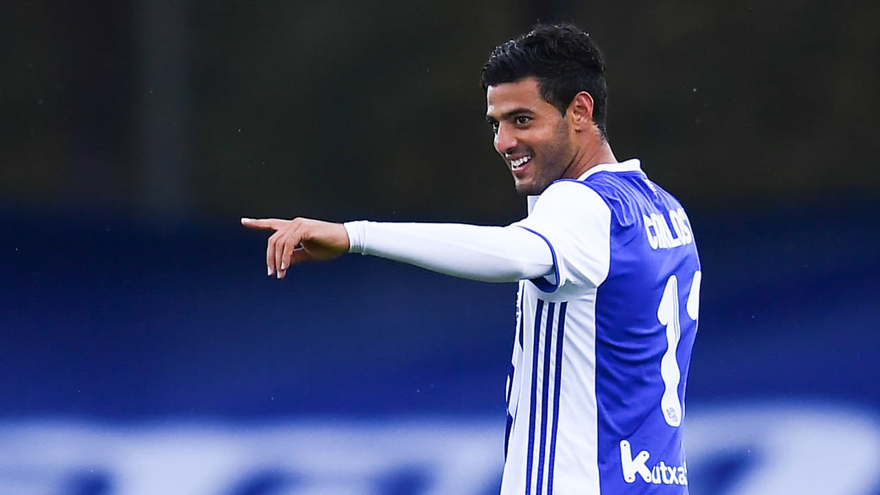 Carlos Vela celebra que la Real Sociedad ganara la Copa del Rey