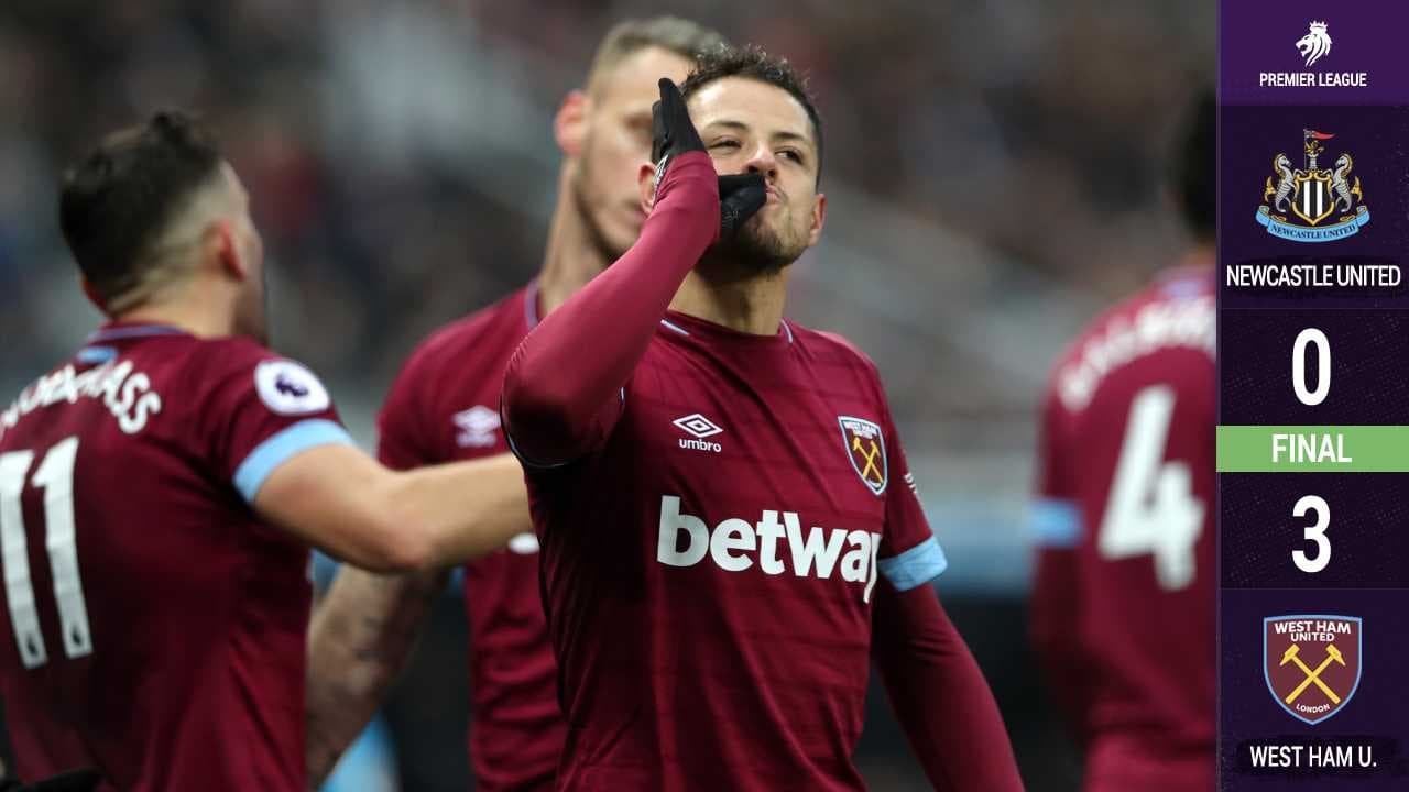 ¡‘Chicharito’ is back!: el mexicano anotó doblete y llevó al triunfo al West Ham sobre Newcastle