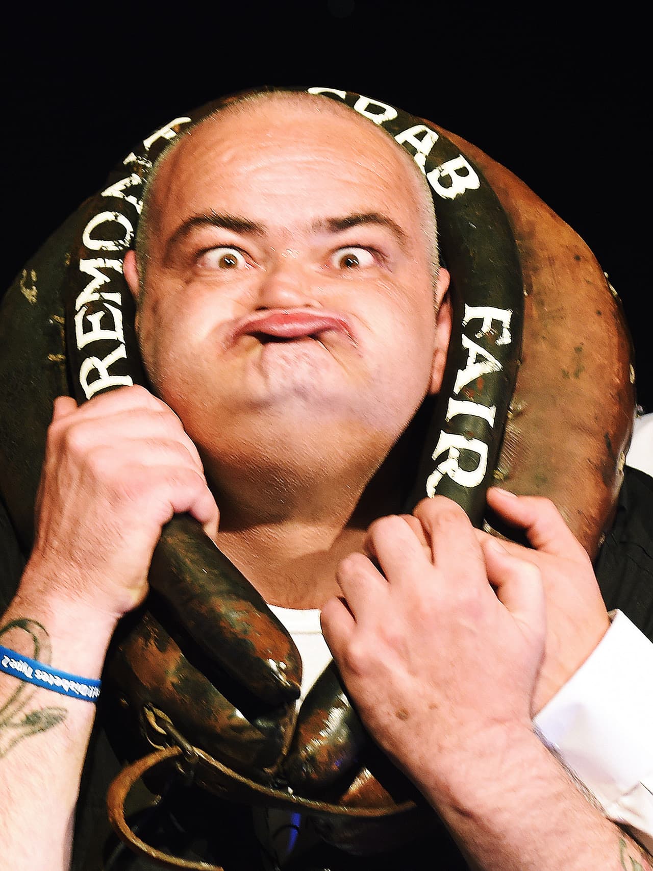 Son los competidores del ‘World Gurning Championships’.