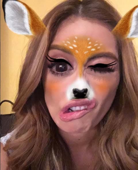 Galilea siempre está de buen humor y Snapchat la hace reir muchísimo.