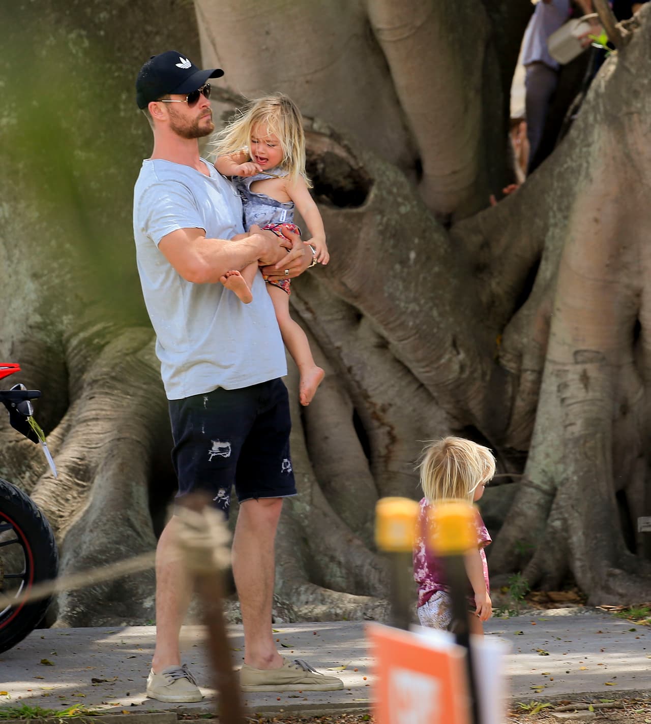 Los mellizos Tristan y Sasha no podían faltar en el día de diversión.